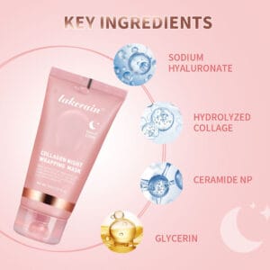 Lakerain Collagen Tear And Pull Night Cream Facial Mask Hydrating